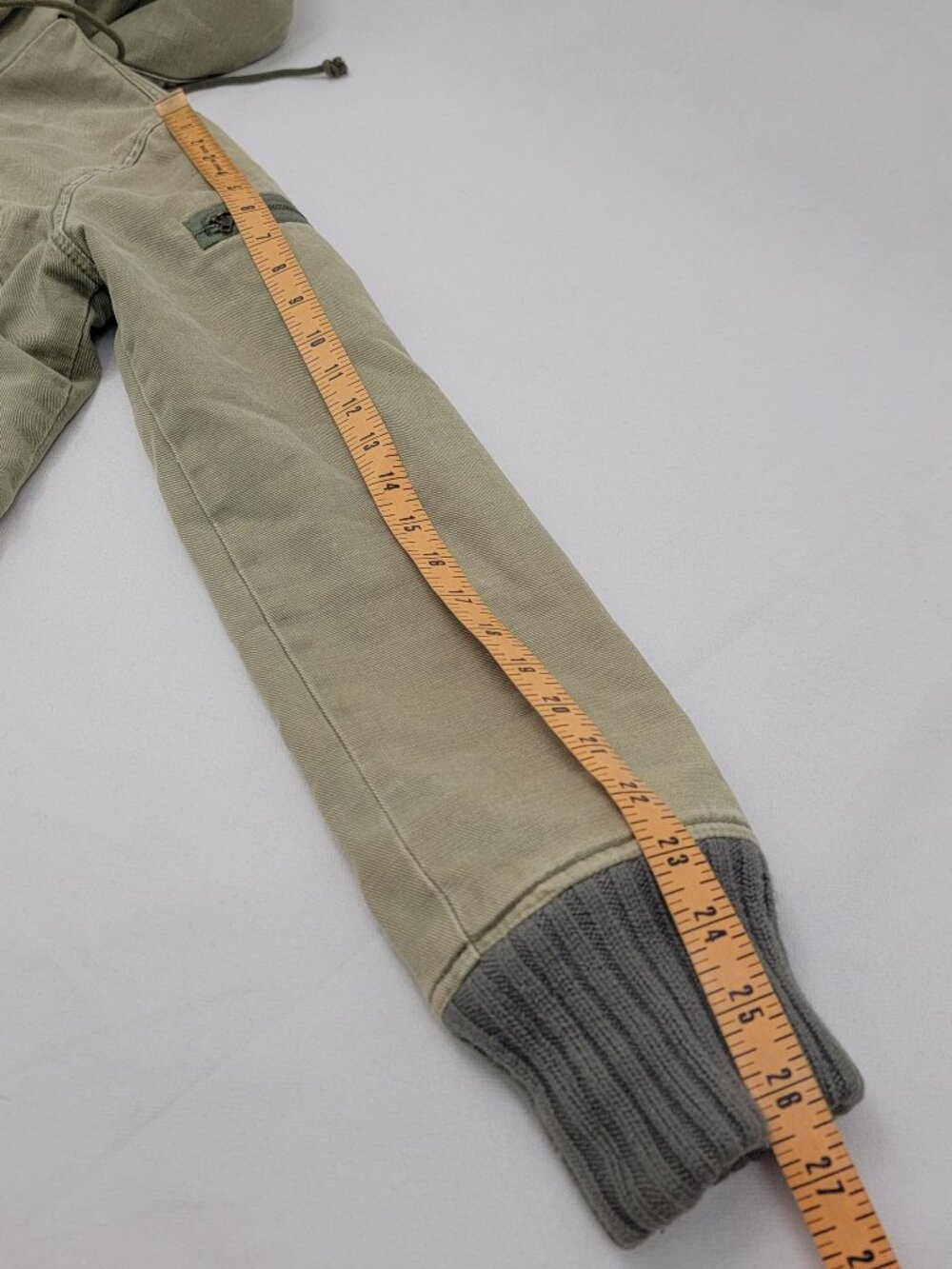 ABERCROMBIE & FITCH Womens Jacket M Cropped GREEN Utility Bomber Quilted VTG Y2K - Picture 13 of 15